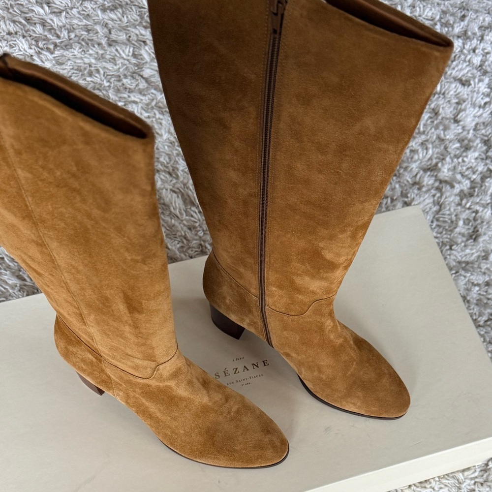 NEW IN BOX - Sezane Adele boots - tan - Size 9 or EU 40 - Picture 9 of 13